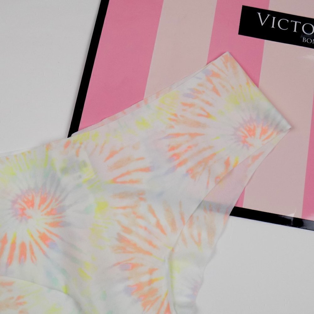 nwt VS PINK tie dye ombre dip dye no show seamless hipster cheekster tanga